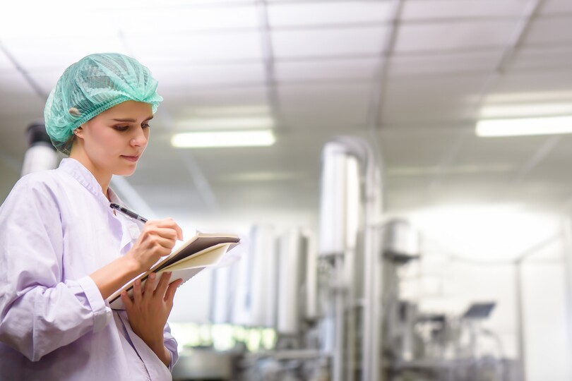 woman ensuring quality